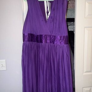 Trixxi Vibrant Purple Backless Dress
